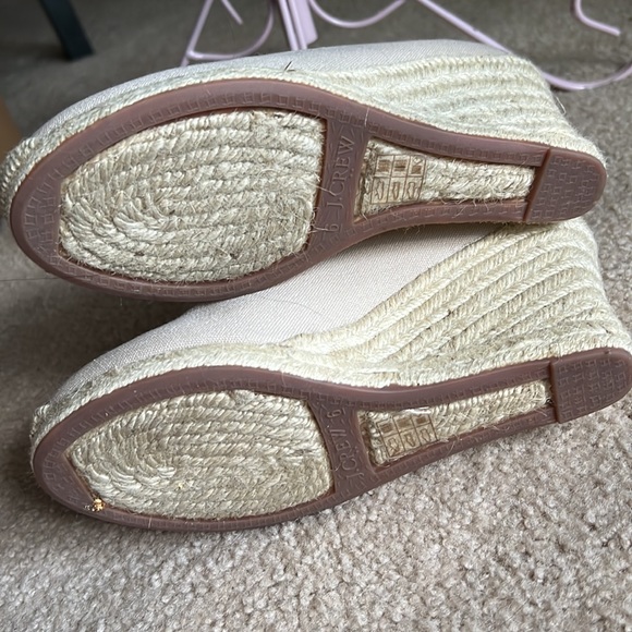 J.Crew cream color wedges worn once - Picture 2 of 6